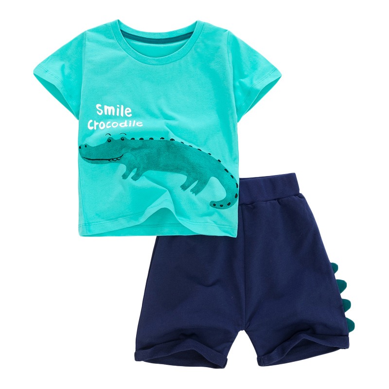 

Костюм для мальчика 2 в 1 Smile crocodile Little Maven (98 / 3 года) Бирюзовый