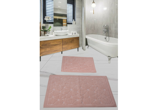

Набор ковриков для ванной комнаты Diva Camparcasi Pudra 60*100+50*60 Розовый