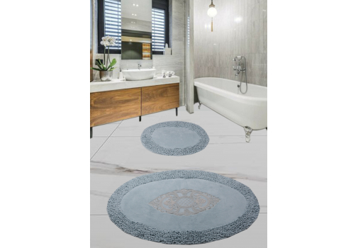 

Набор ковриков для ванной комнаты Diva Wazo S Blue 60*100+50*60 Синий