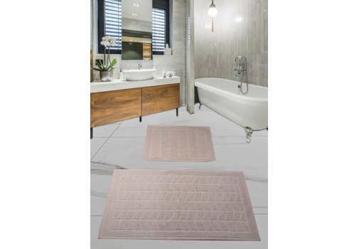 

Набор ковриков для ванной комнаты Diva Wave Cream 60*100+50*60 Кремовый