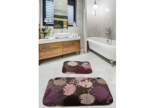 

Набор ковриков для ванной комнаты Diva Damla Perple 60*100+50*60 Разноцветный