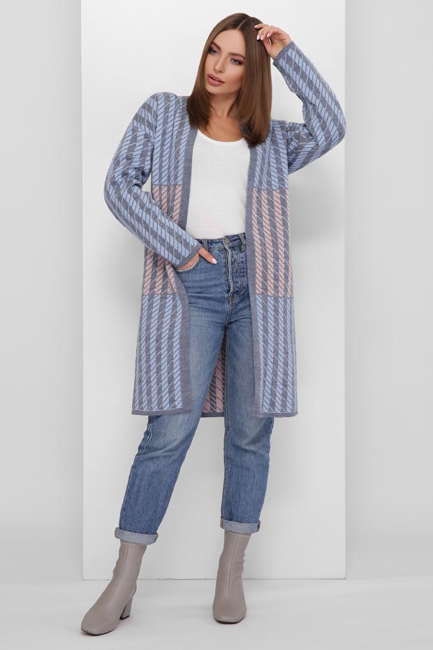 

Кардиган MarSe-MS 186 голубой 44-50 (186 голубой)