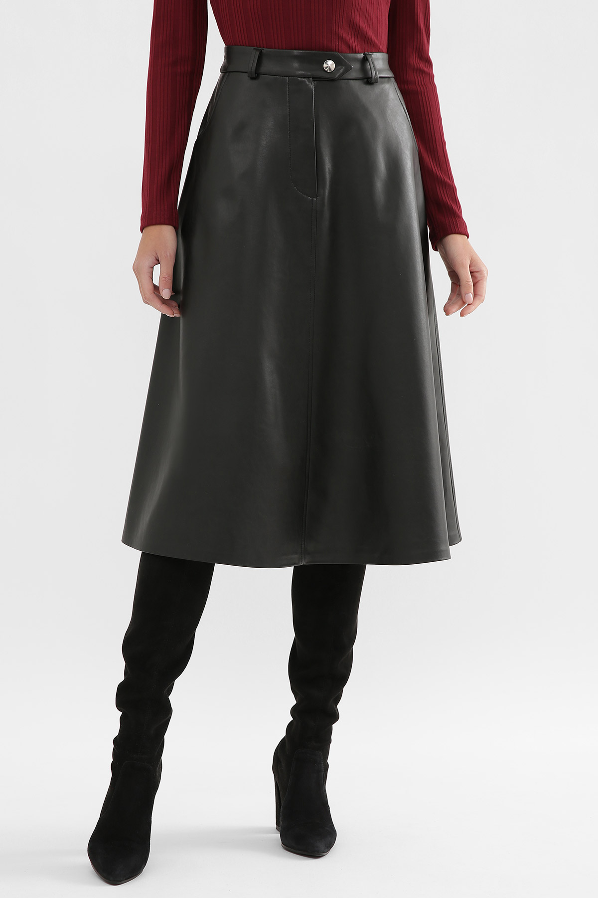 

Юбка GLEM мод. №46 экокожа на флисе S