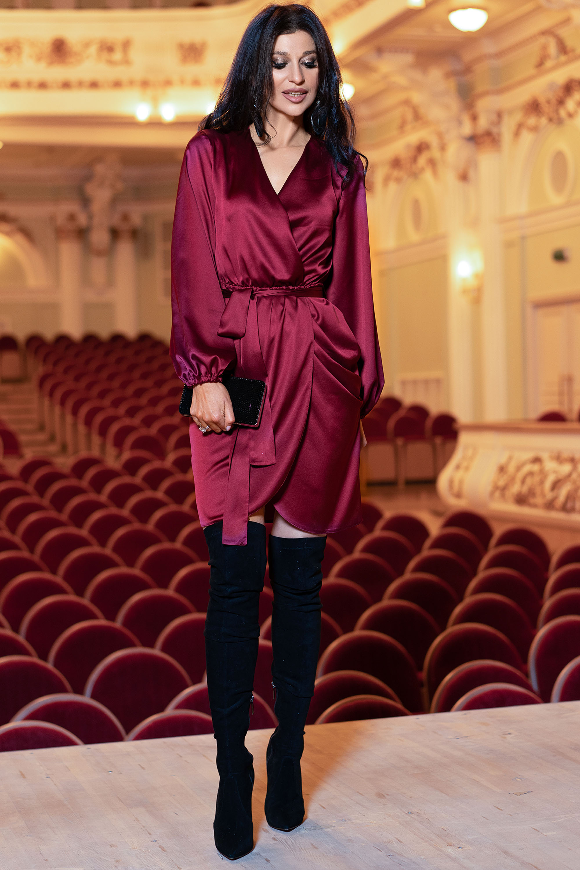 

Женское JADONE FASHION шелковое платье с поясом-резинкой и бантом Квинта цвет винный  (Платье Квинта винный, Женское JADONE FASHION шелковое платье с поясом-резинкой и бантом Квинта цвет винный M (Платье Квинта винный)
