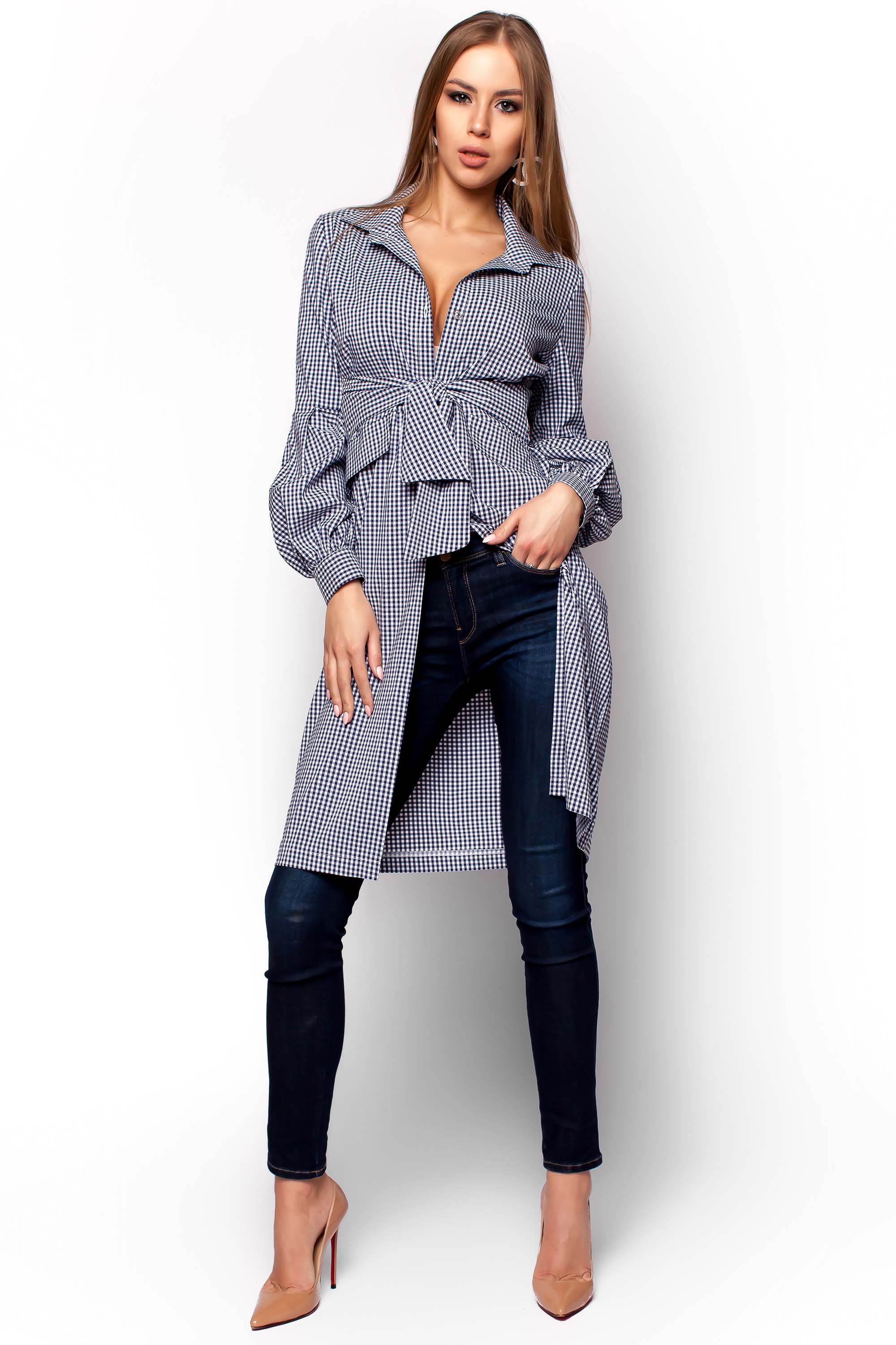 

Женское JADONE FASHION платье-рубашка в клетку Нари цвет черный S (Платье-рубашка Нари черный)