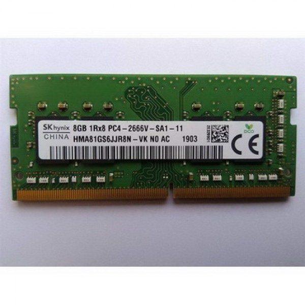 

SO-DIMM 8GB/2666 DDR4 Hynix (HMA81GS6JJR8N-VK) Refurbished