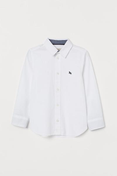 

Хлопковая рубашка H&M 116 (120/60) Белый