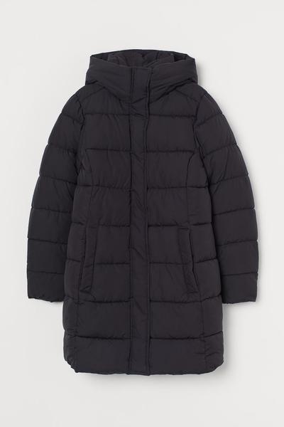 

Дутая куртка с капюшоном H&M S (165/88А) Черный