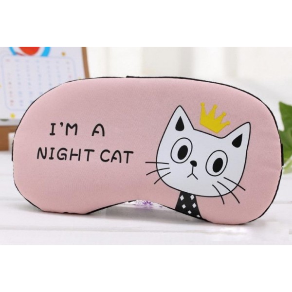 

Маска для сна с охлаждающим эффектом Presentville Night cat pink