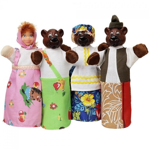 

Игровой Набор кукол-перчаток для домашнего Кукольного театра - сказка Три медведя для детей и взрослых арт. 163*