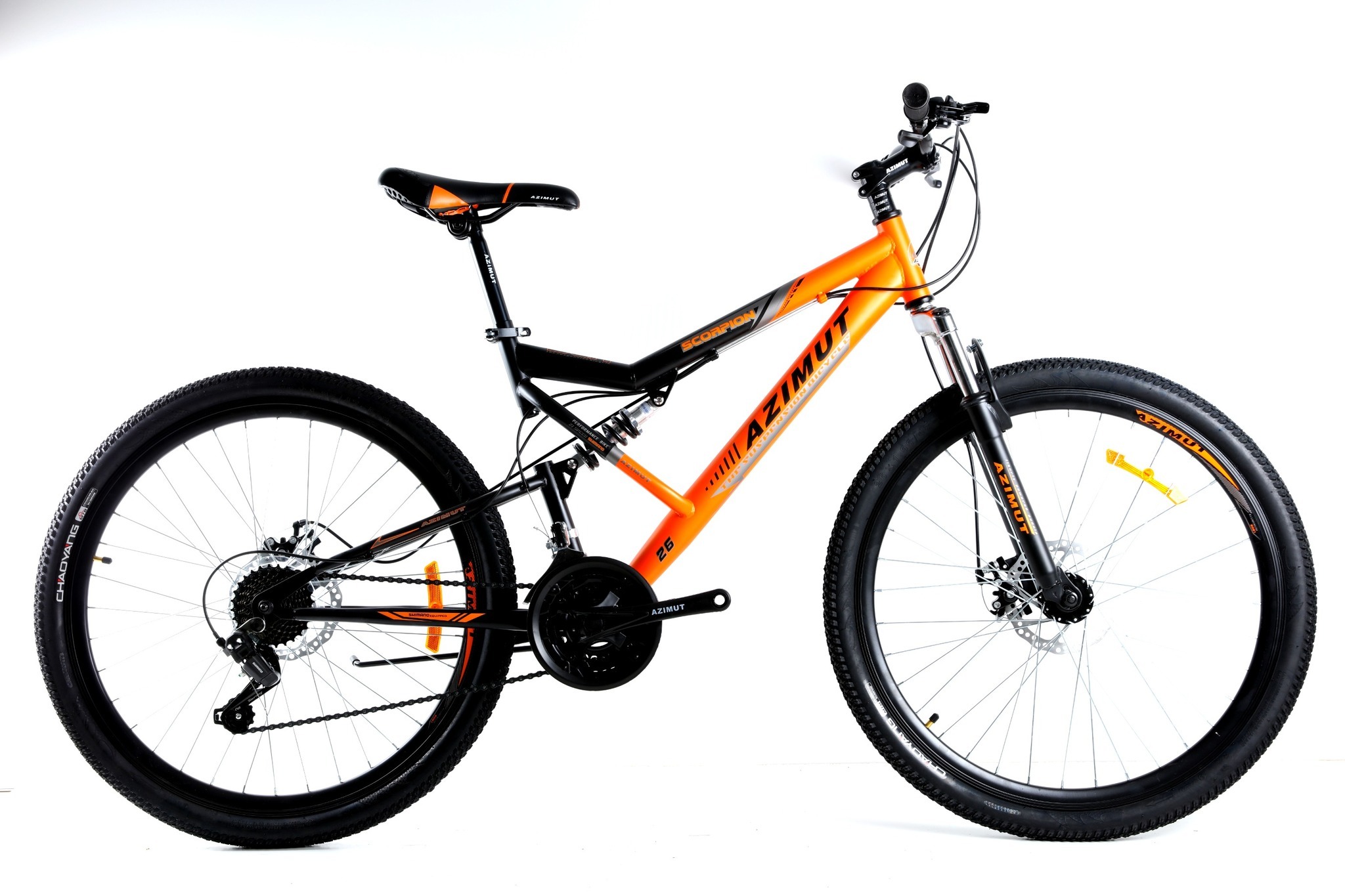 

Велосипед Azimut Scorpion 2021 Shimano 24" 17" Black / Orange (Scorpion/GFRD)