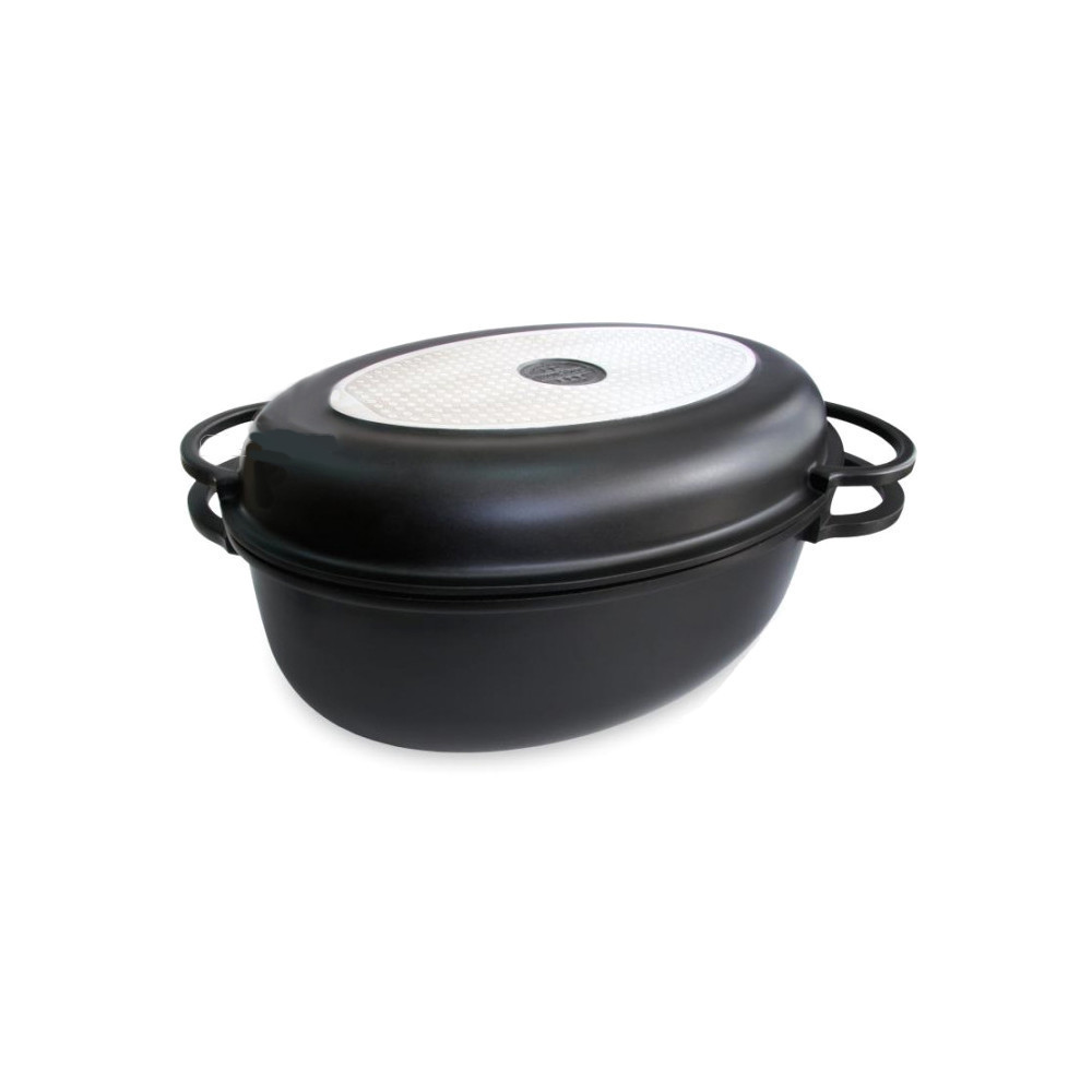

Гусятница алюминиевая с крышкой сковородой Lessner Black Pro New 8,6 л 55874