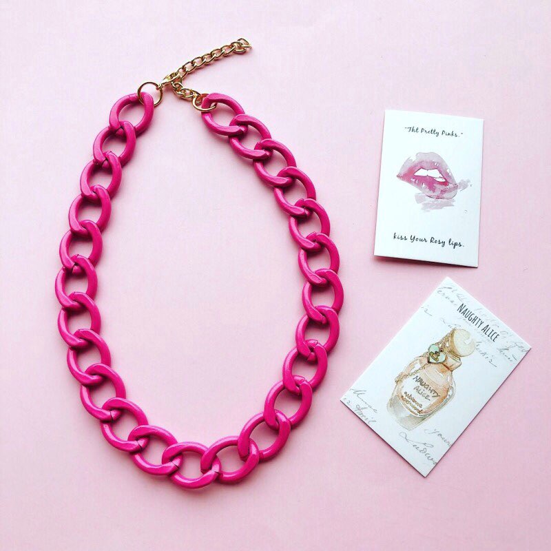 

Колье Miss Odri "Swag pink" женское розовое + подарочная упаковка