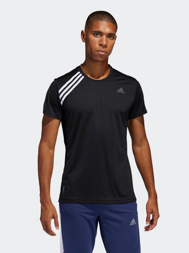 

Футболка Adidas Run It 3-Stripes ED9294 XS Black/White