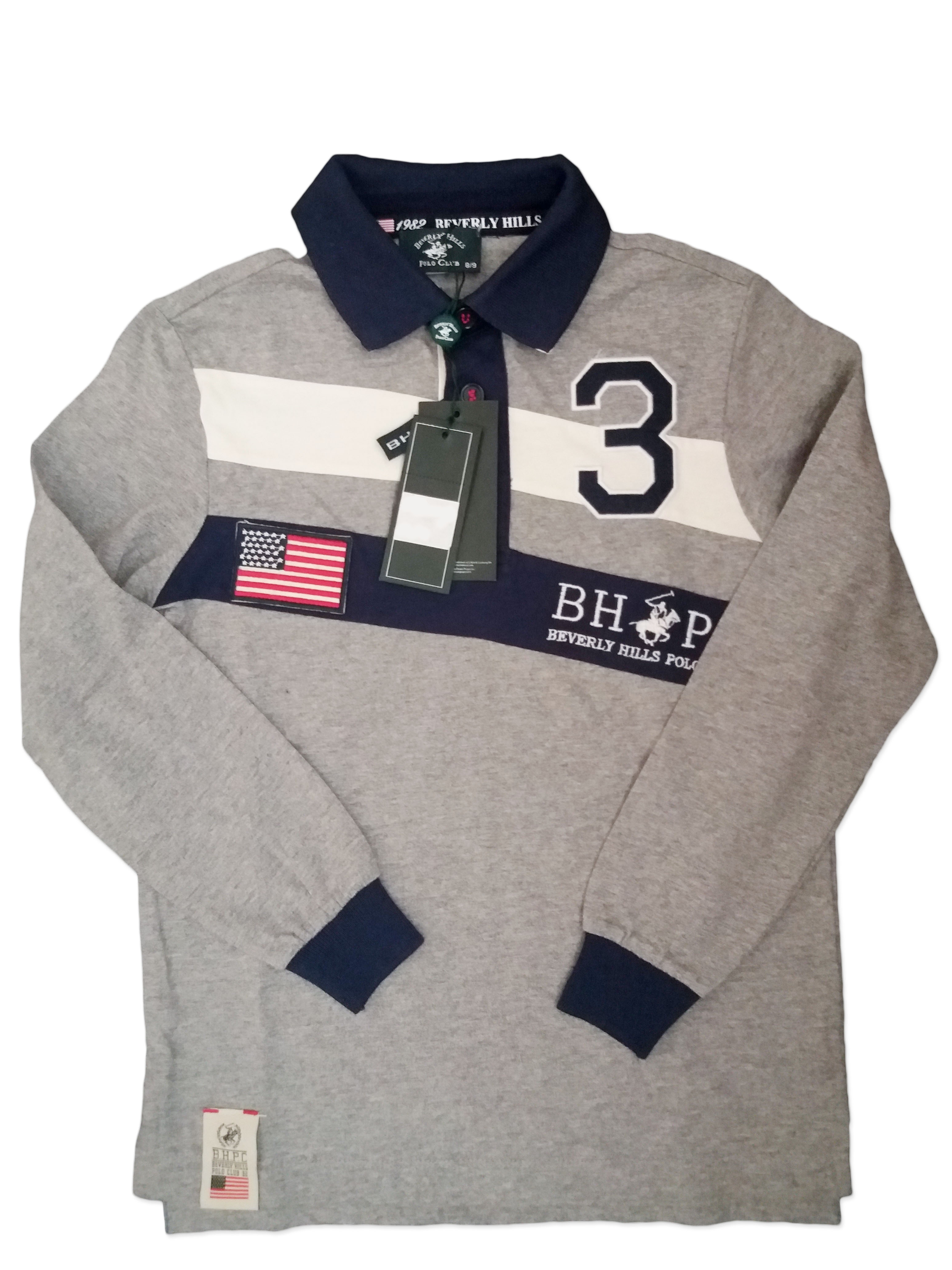 

Поло с длинным рукавом Beverly Hills Polo Club 128-134 см Серое (BN-BHPCJ 155)