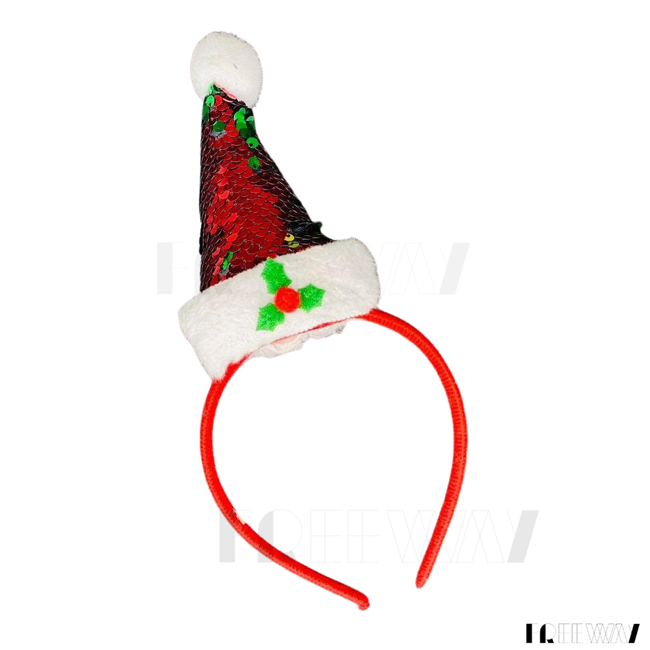 

Новогодний ободок карнавальный на голову для детей "Шапка Эльфа" Elf Hat Красный