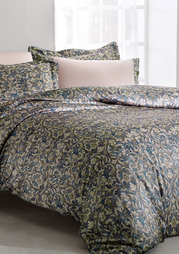 

Постельное белье Tivolyo Home Velvet евро 6 предметов бирюзовый 200х220