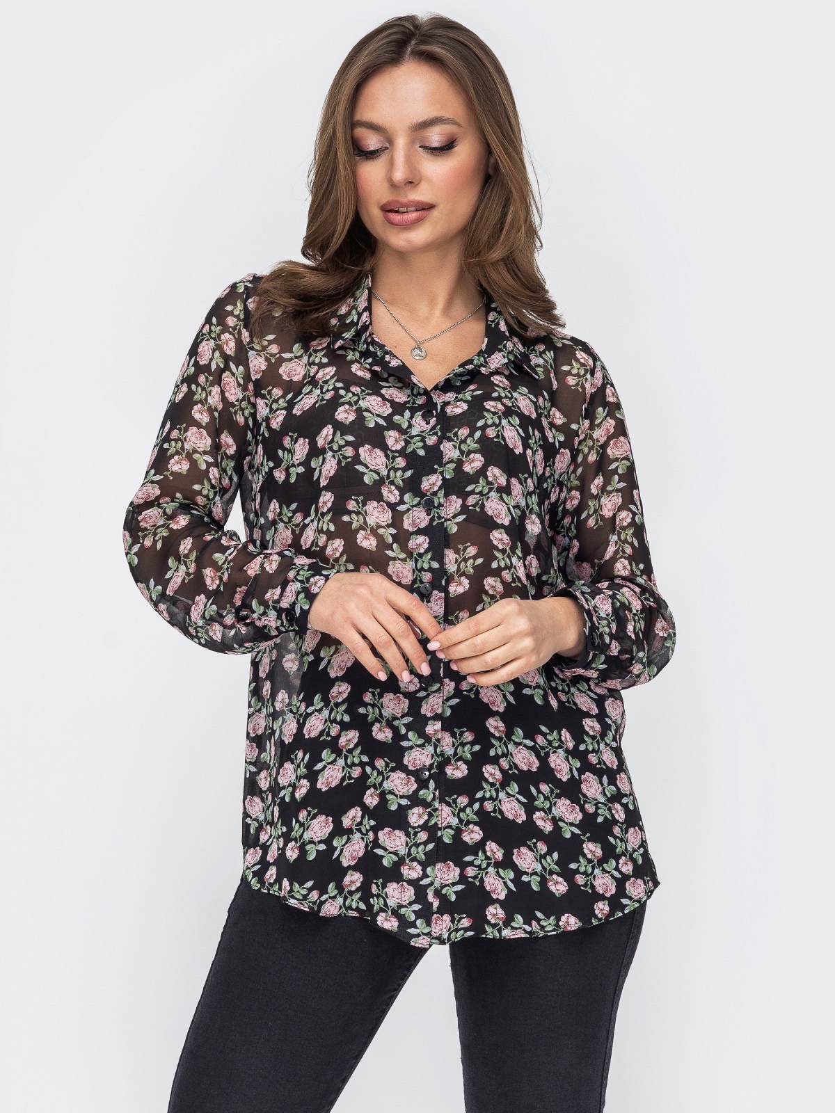 

Блузка Dressa 53634  Черная, Блузка Dressa 53634 42 Черная