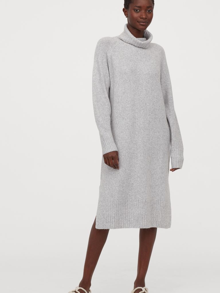 

Платье H&M 0914805006 XS Светло-серый меланж