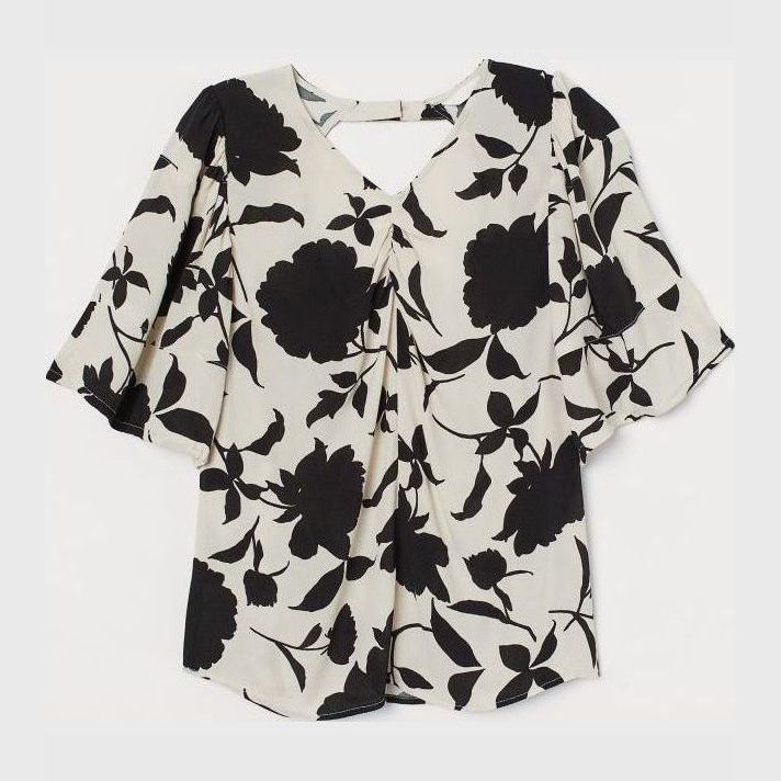 

Блузка H&M 0870290001 L (175/104А) Светло-бежевая с черным