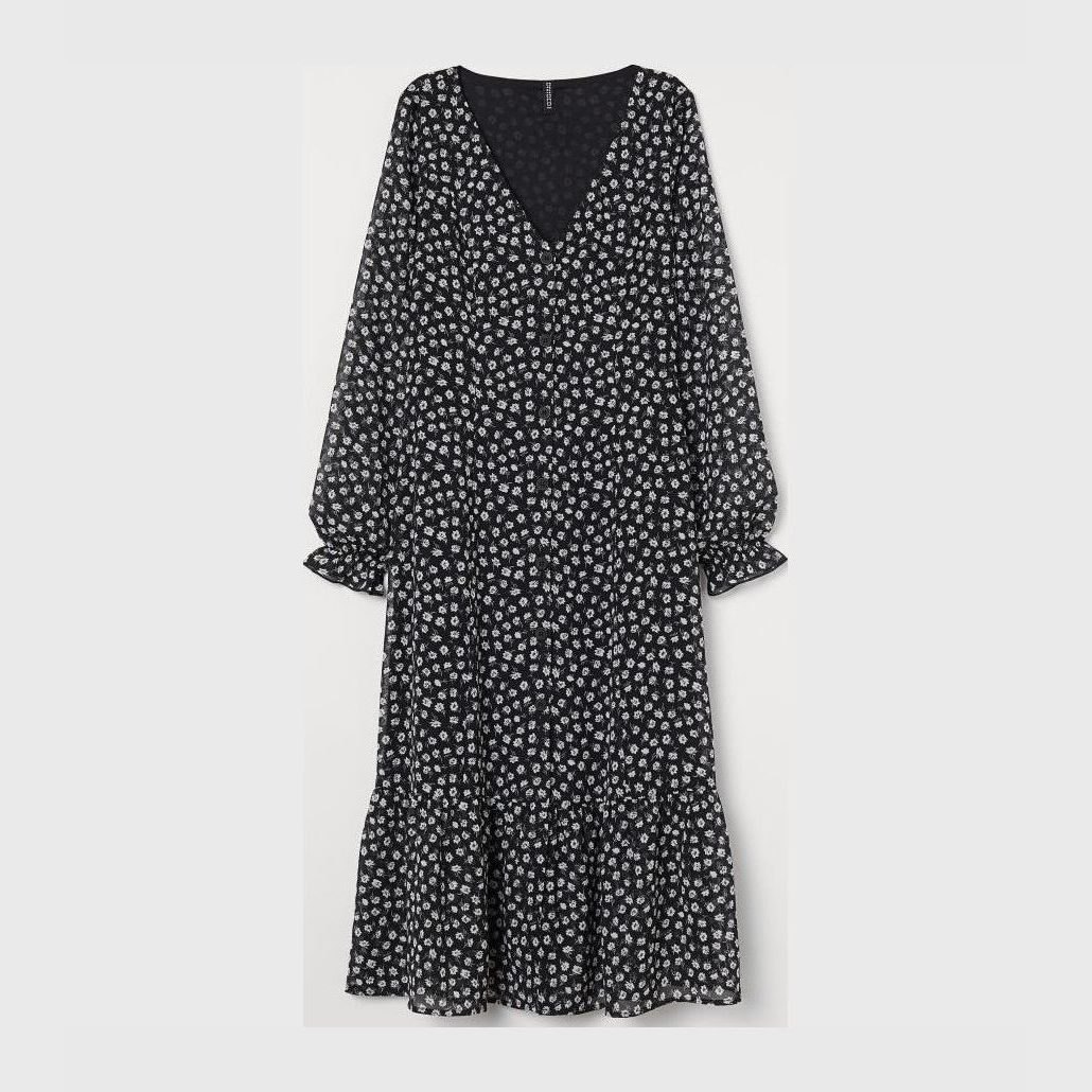

Платье H&M 0797084005 38 (165/88А) Черное с белым