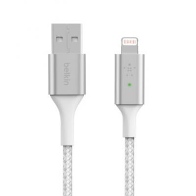 

Дата кабель USB 2.0 AM to Lightning 1.2m Smart LED white Belkin