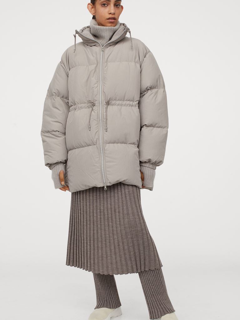 

Пуховик H&M 0933111001 S (165/88А) Светло-серый с бежевым