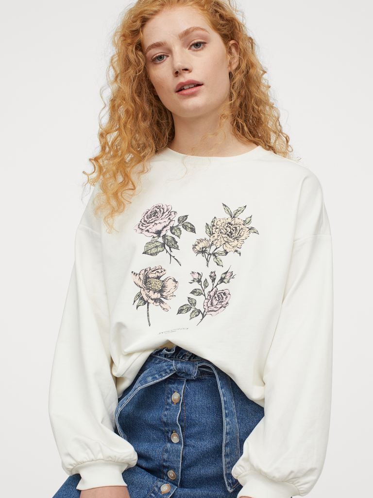 

Свитшот H&M 0909858001 S (165/88А) Белый