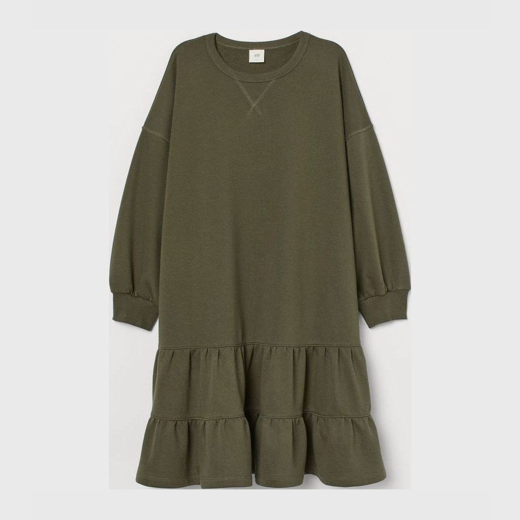 

Платье H&M 0860264001  (165/88А) Темно-зеленый хаки, Платье H&M 0860264001 S (165/88А) Темно-зеленый хаки