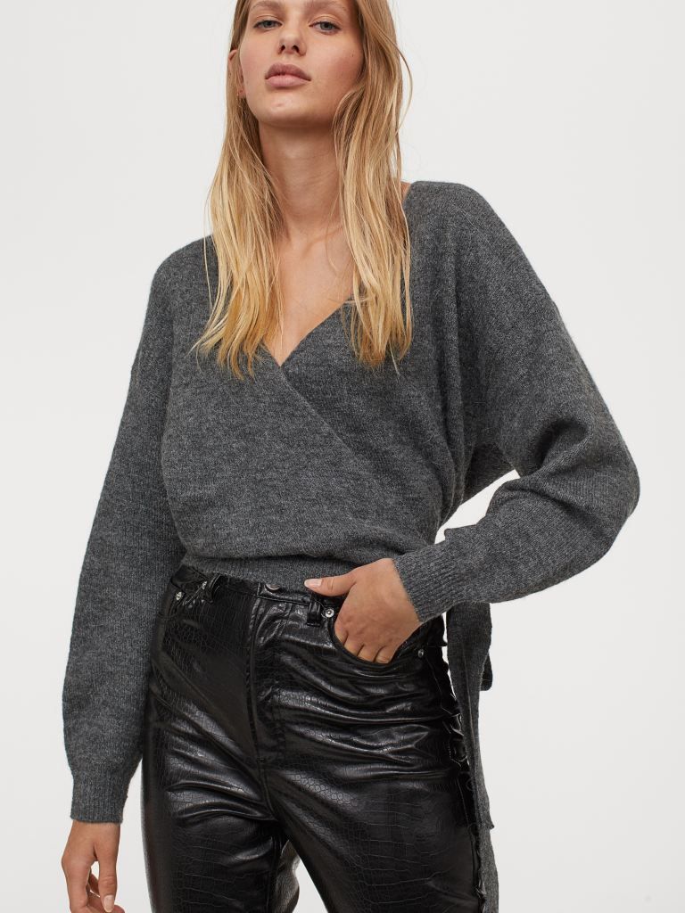 

Кардиган H&M 0809238005 M (170/96А) Темно-серый меланж