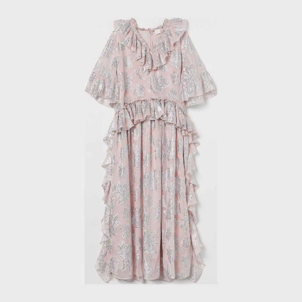 

Платье H&M 0871867001 L (175/104А) Розовое с серебристым