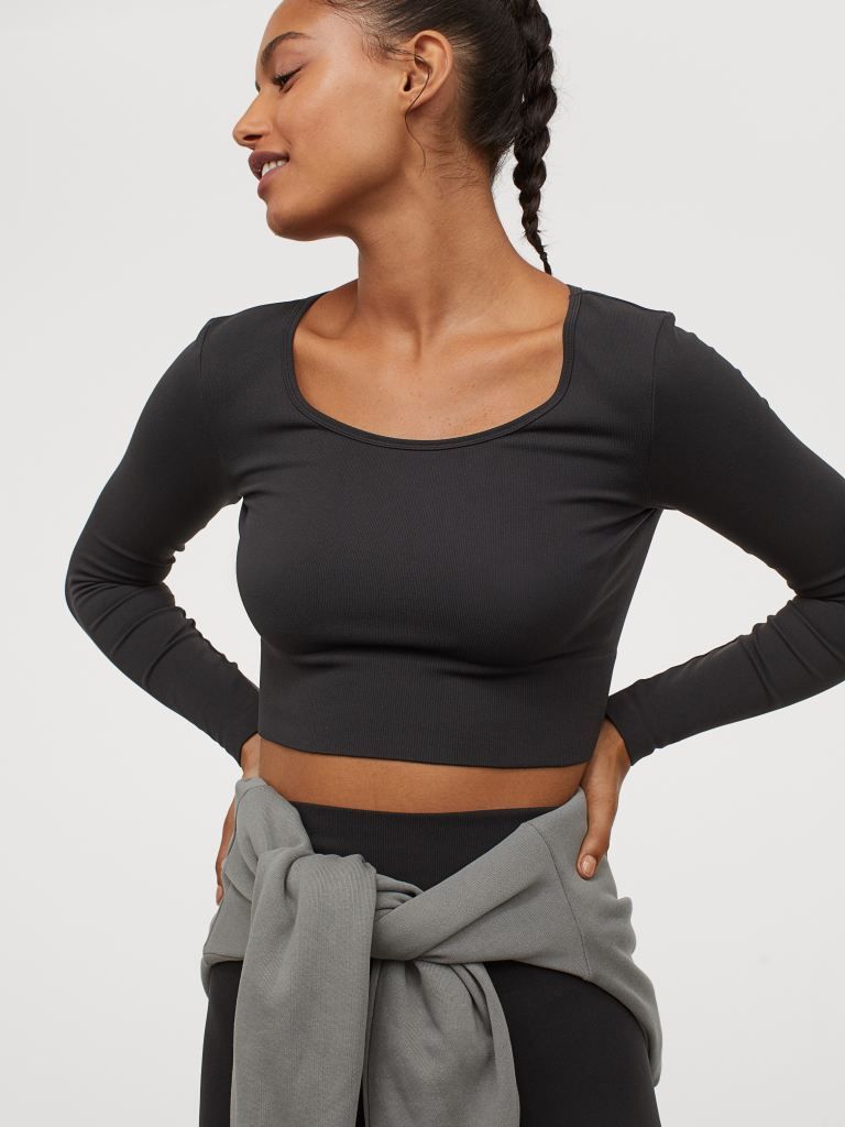 

Спортивный топ H&M 0915292001 S (165/88А) Черный