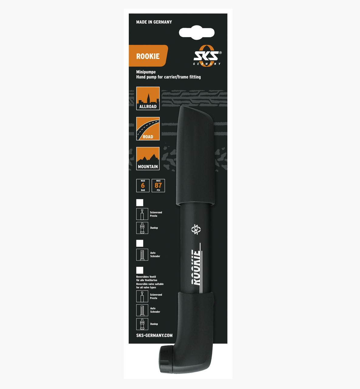 

Насос ручний SKS ROOKIE 280 mm BLACK