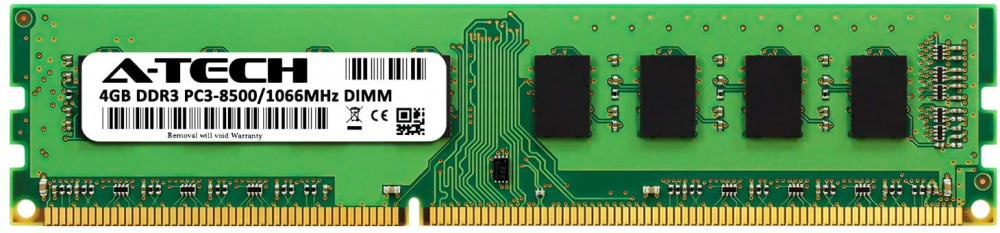 

Оперативная память A-Tech 4GB DDR3-1066 (PC3-8500) DIMM 2Rx8 (AT4G1D3D1066ND8N15V)