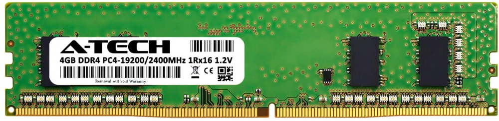 

Оперативная память A-Tech 4GB DDR4-2400 (PC4-19200) DIMM 1Rx16 (AT4G1D4D2400NS16N12V)