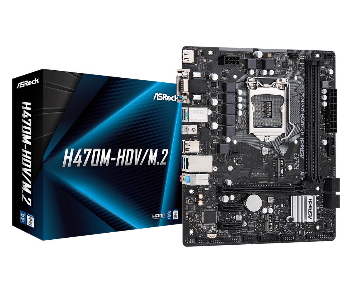

Материнская плата ASRock H470M-HDV/M.2 Socket 1200