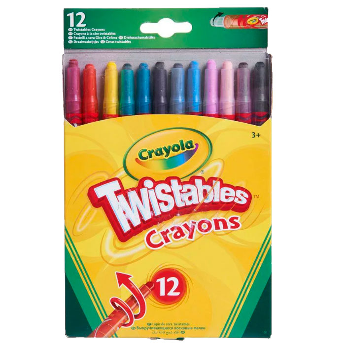 

Выкручивающиеся восковые мелки Twistables 12 шт Crayola 34339-BR-1812