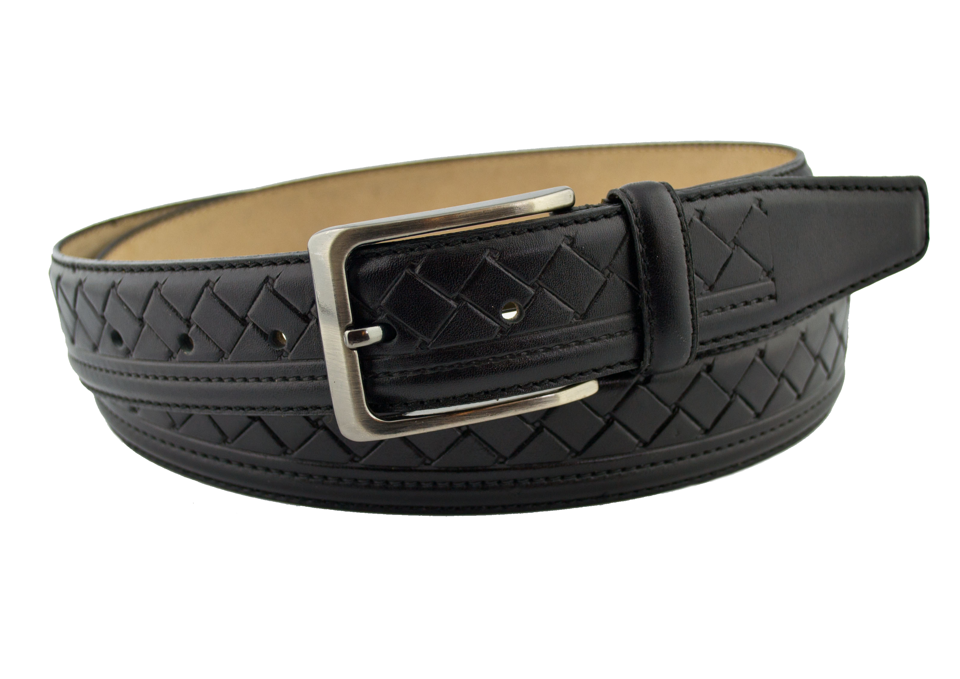 

Мужской кожаный ремень Real Leather 3,5 см для брюк черный 110 см-135 см