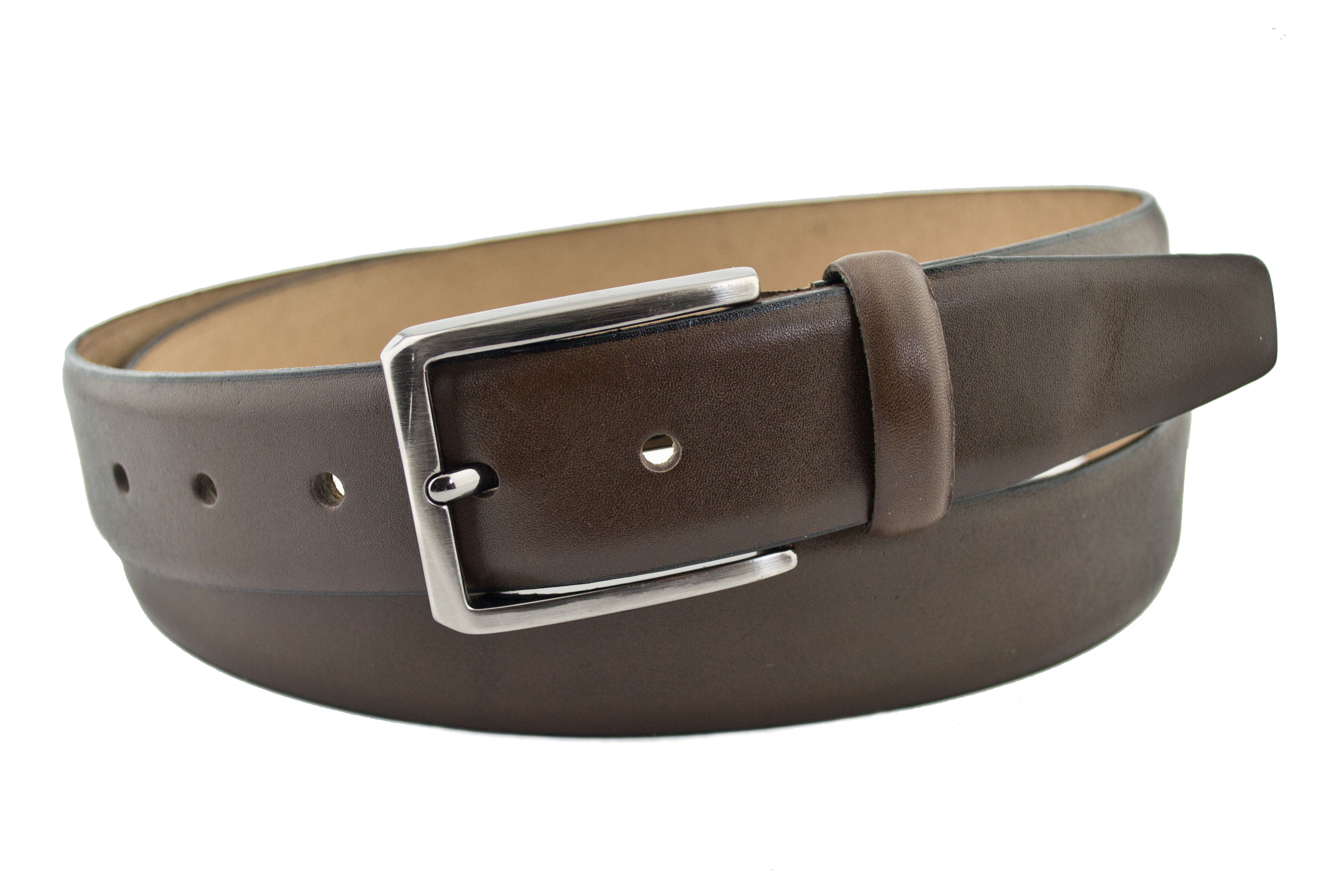 

Мужской кожаный ремень Real Leather 3,5 см для брюк коричневый 110 см-135 см