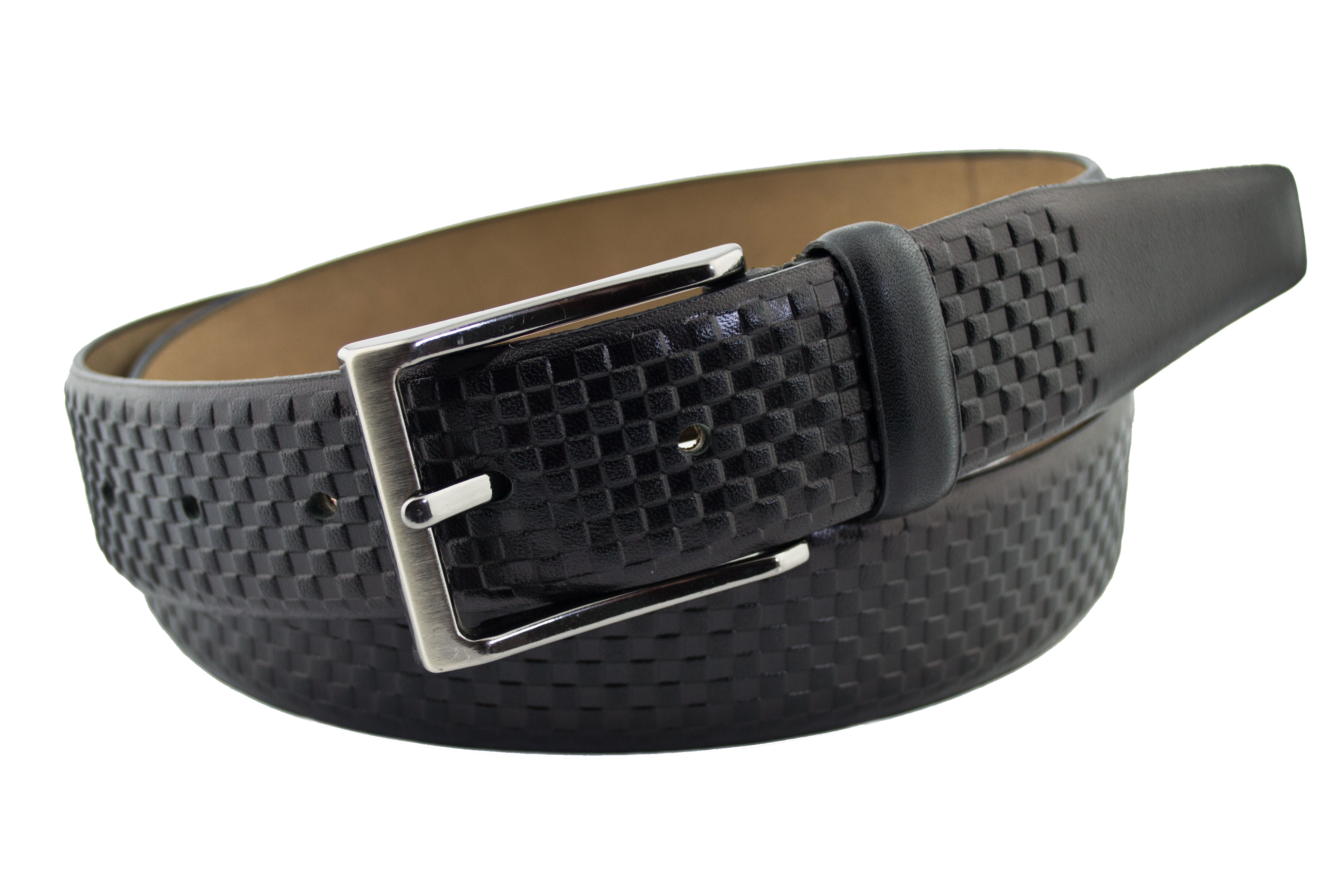

Мужской кожаный ремень Real Leather 3,5 см для брюк черный 110 см-135 см