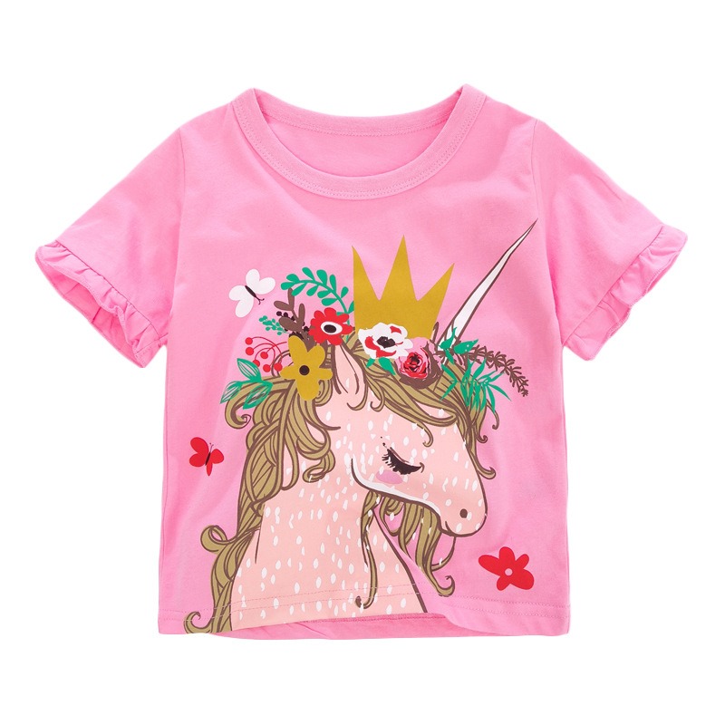 

Футболка для дівчинки Beautiful unicorn Little Maven (110 / 5 років) Рожевий