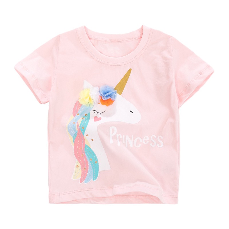 

Футболка для девочки Unicorn princess Little Maven (92 / 2 года ) Розовый