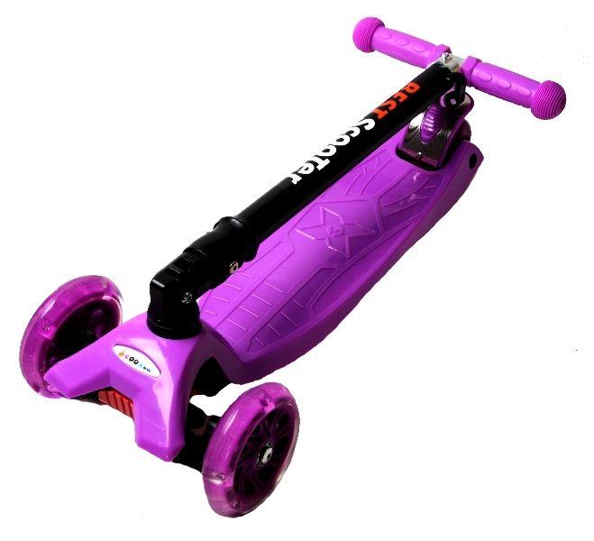 

Детский самокат MAXI Scale Scooter Violet Фиолетовый Светящиеся колеса Складная ручка