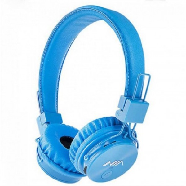 

Беспроводные Bluetooth Наушники с MP3 плеером NIA-X3 Радио блютуз Синие (IM 46162)