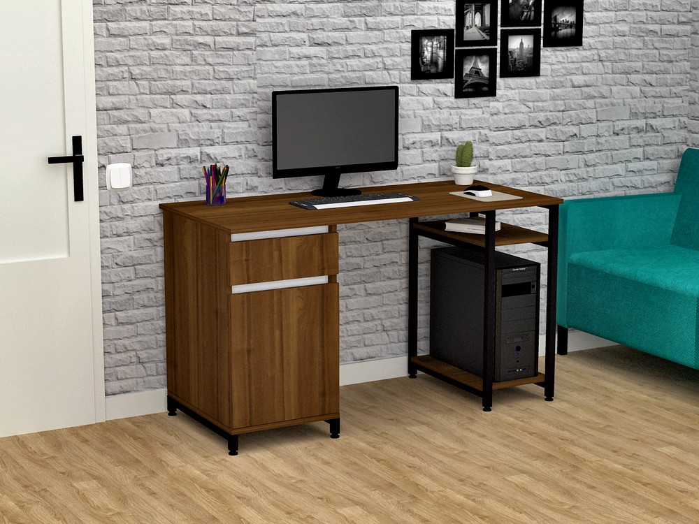 

Стол письменный FlashNika Loft СКЛ-5 130 орех экко