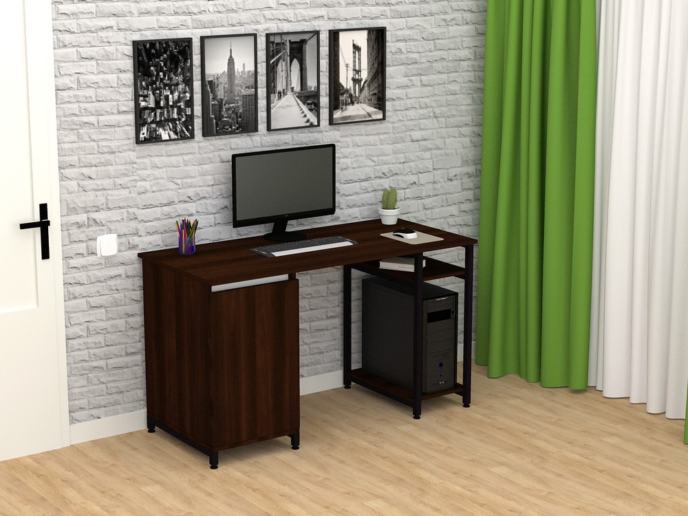 

Стол письменный FlashNika Loft СКЛ-3 140 орех болония