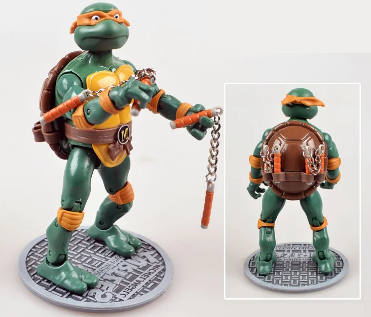 

Фигурка TMNT Черепашки-ниндзя - МІКЕЛАНДЖЕЛО Классическая игрушка 15 см 14 точек артикуляции