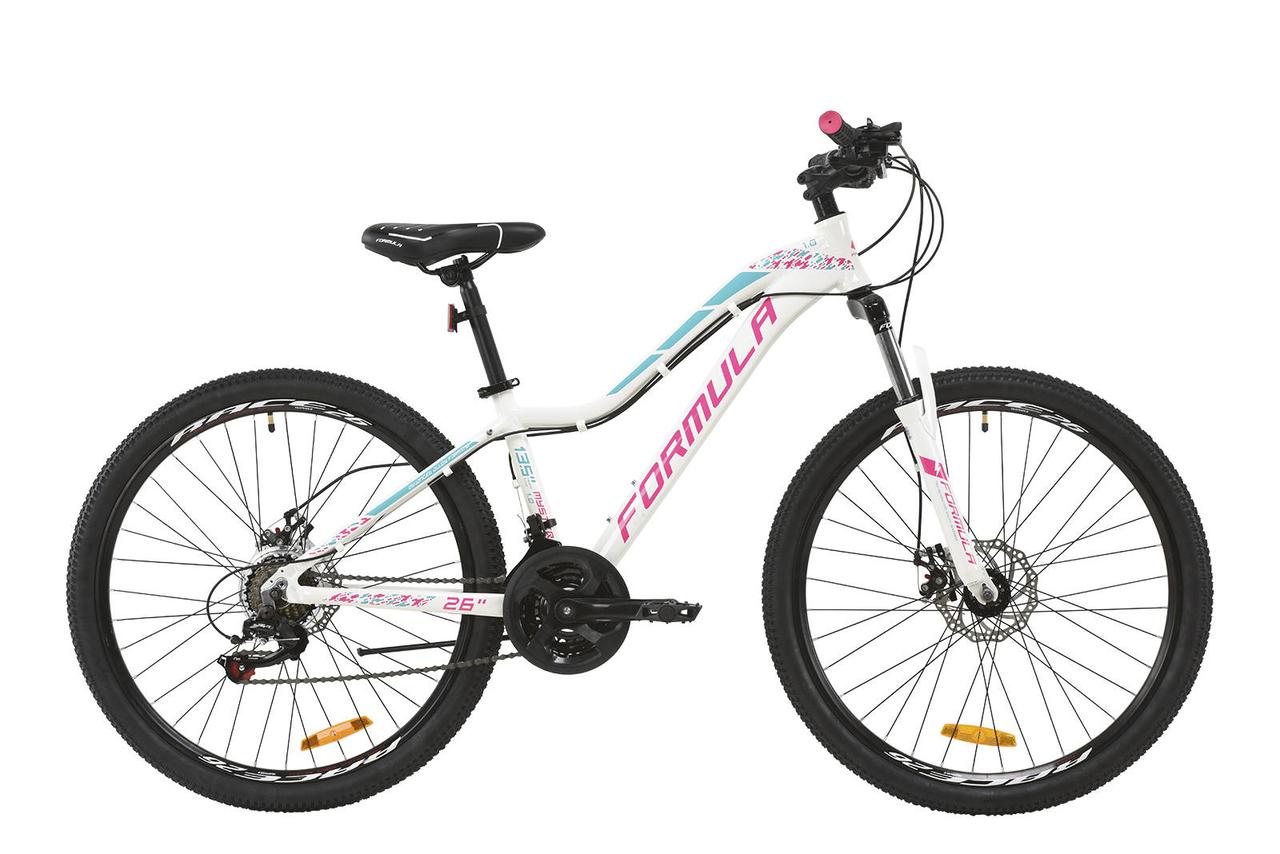 

Велосипед AL 27.5" Formula MYSTIQUE 1.0 AM DD рама-17,5" бело-малиновый с бирюзовым