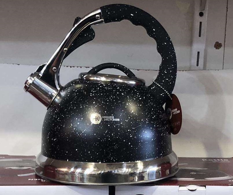 

Чайник со свистком из нержавеющей стали 3.5л HIGHER KITCHEN ZP-021 Черный