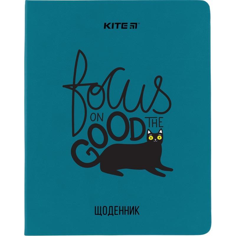 

Дневник школьный Kite Focus cat PU тв. переплет (K21-264-6)